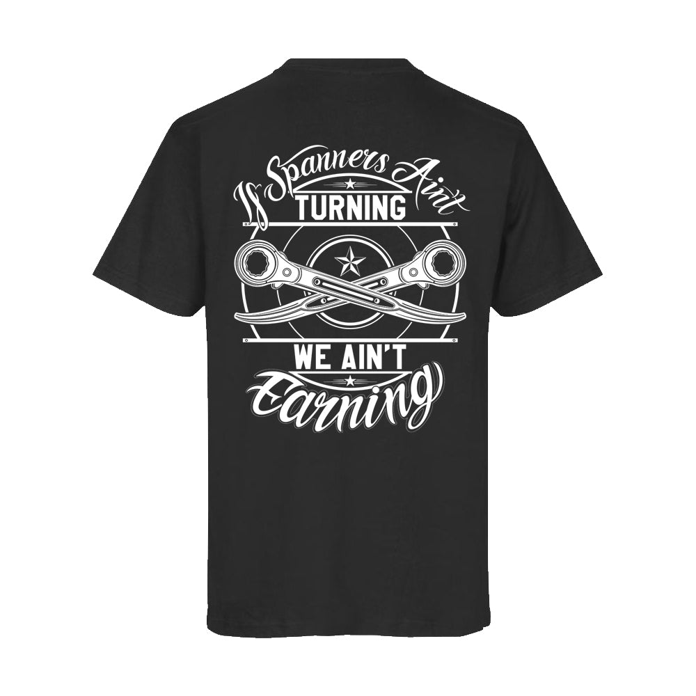 Stellar Scaffolding Spanners Black T-Shirt